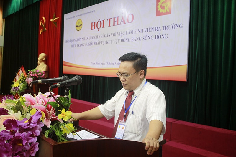 ThS. Dương Thanh Bình, Tổng Biên tập Tạp chí Cơ khí Việt Nam, đồng Trưởng ban Tổ chức phát biểu bế mạc Hội thảo
