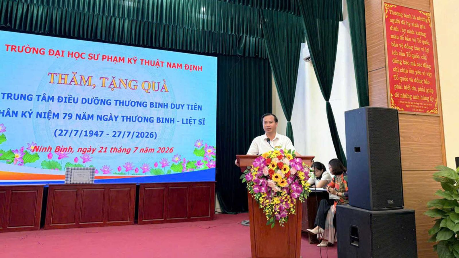 ĐH SPKT Nam Định Thăm, Tặng Quà Thương Binh Tại Duy Tiên